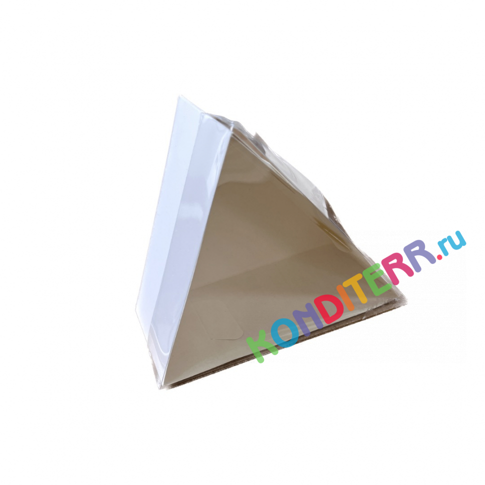 Коробка треугольная с прозрачной крышкой,  14*12*7 см