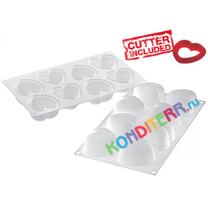 AMORINI Форма силиконовая СЕРДЦЕ МИНИ+вырубка