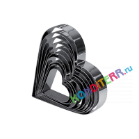 Форма металлическая Сердце 18см h6см