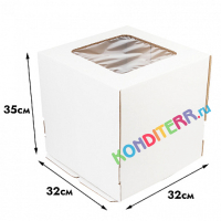 Короб 320*320*350 белый с окном