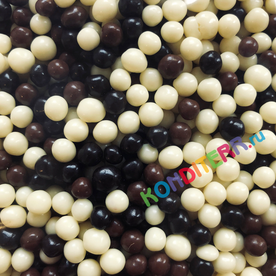 Рисовые шарики Трио в шоколадной глазури микс