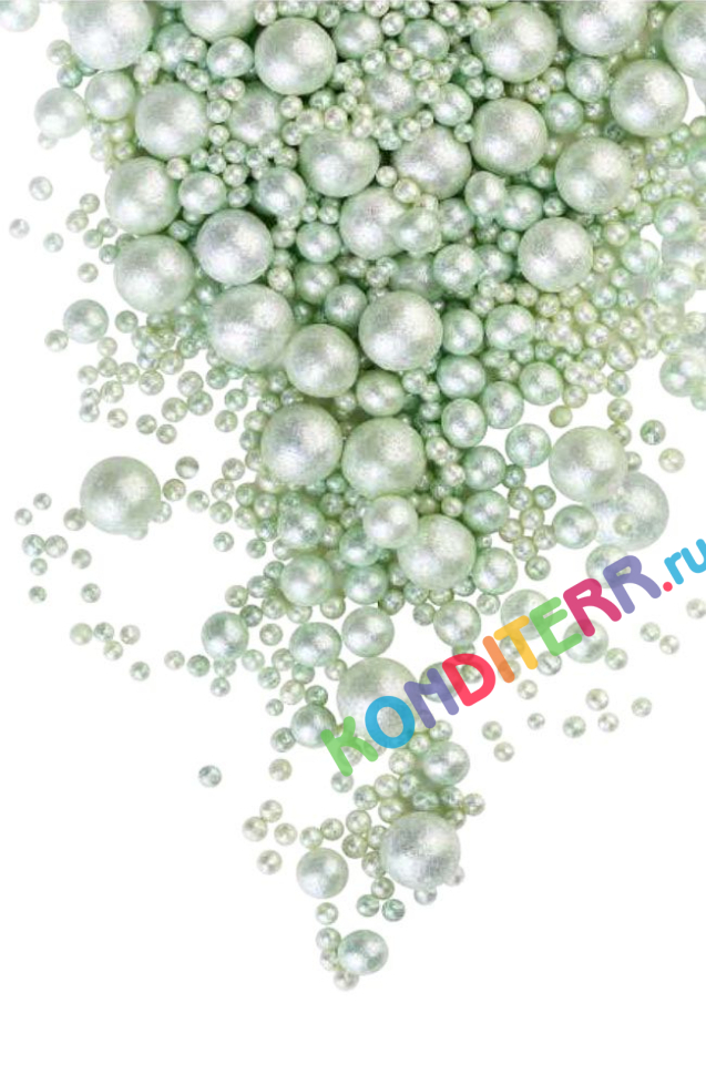 801 Драже рисовое в глазури Блеск (мятный микс),100гр