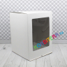 Короб 330х330х450мм c окном, белая гофра 
